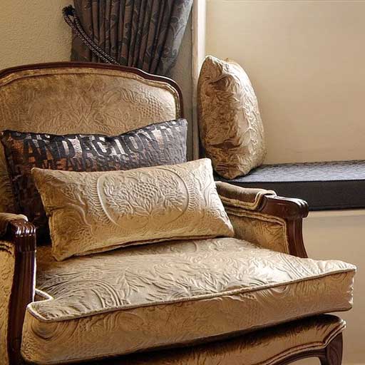 Gold Upholserted Armchair 2