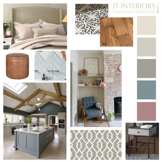 mood board illustrating a design concept