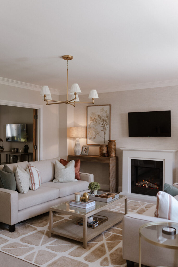 bespoke furnishings and window treatments help create a luxurious feel to a show home