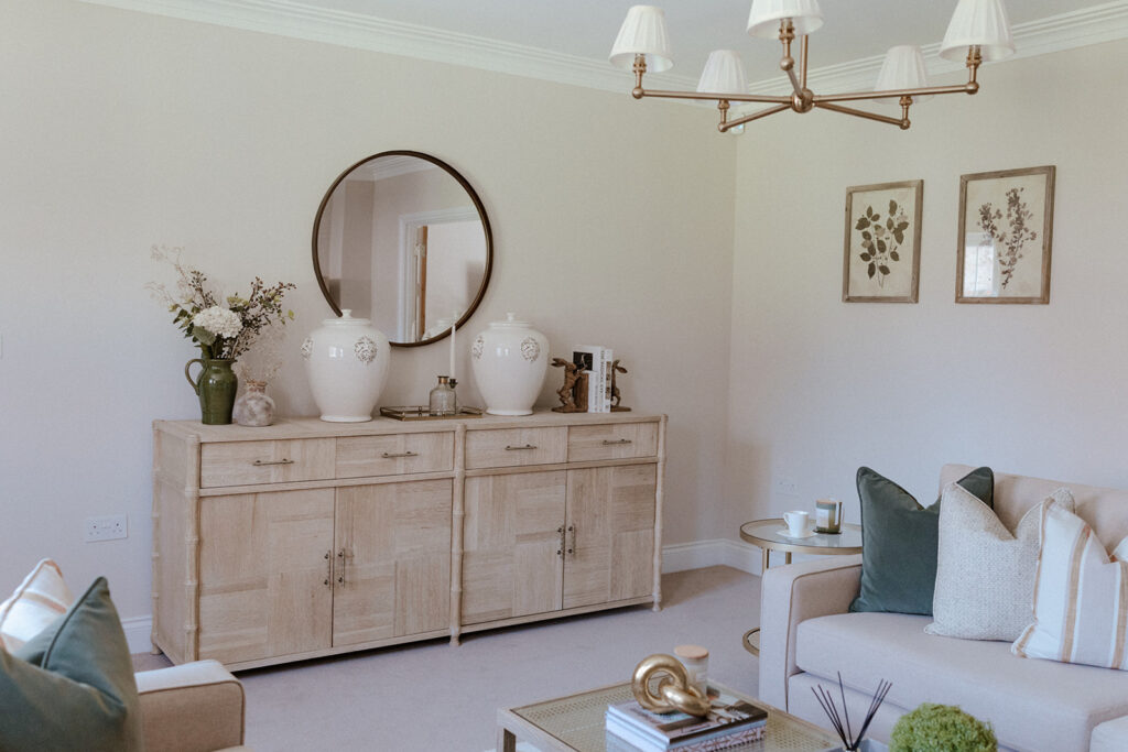 stylish furnishings complete this whole home renovation project